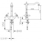 Fromac Retro Victorian bateria kuchenna dwuuchwytowa retro