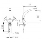 Fromac Retro Victorian bateria kuchenna dwuuchwytowa retro 2430V
