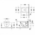 Duravit Starck 3 muszla wisząca bez wewnętrznego kołnierza 252709 - z WonderGliss 200