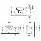 Duravit DuraStyle miska WC wisząca bez wewnętrznego kołnierza 36,5x54 cm - z WonderGliss 200