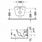 Duravit Darling New miska WC wisząca bez wewnętrznego kołnierza 37x54 cm Durafix - z WonderGliss 200
