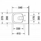 Duravit DuraStyle miska WC wisząca bez wewnętrznego kołnierza 37x54 cm Durafix - z WonderGliss 200
