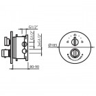 Demm Bateria termostatyczna podtynkowa 2 wyjścia 6773-2