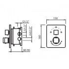 Demm Bateria termostatyczna podtynkowa 2 wyjścia 6771-2