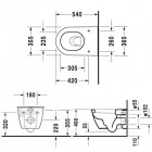 Duravit Darling New miska WC wisząca 37x54 cm - z WonderGliss 200