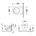Duravit Starck 3 muszla wisząca 220109 - z WonderGliss 200