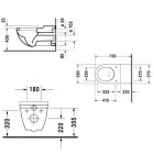 Duravit Starck 3 muszla wisząca 220309 - z WonderGliss 200