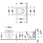 Duravit Darling New miska WC wisząca Compact 36x45,5 cm - z WonderGliss 200