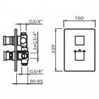 Demm Bateria termostatyczna podtynkowa 2 wyjścia 6732J