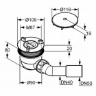 Kludi Tasso syfon brodzikowy 90 mm