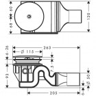 Hansgrohe Raindrain 90 XXL syfon brodzikowy