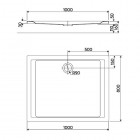 Koło Pacyfik brodzik prostokątny 100x80 cm AntiSlide