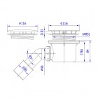Sanswiss Syfon brodzikowy 90 mm