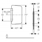Geberit Ścianka międzypisuarowa 115.214.CD.1
