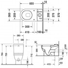 Duravit Starck 3 muszla stojąca odpływ poziomy
