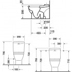 Duravit Starck 3 muszla stojąca odpływ pionowy
