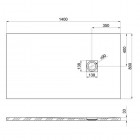 Roca Ignis brodzik prostokątny kompozytowy 80x140 cm