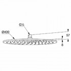 Kludi A-QA deszczownica okrągła 400 mm czarny mat/chrom 643408700