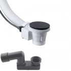 Vicario przelew wannowy z napełnianiem 80 cm czarny 260/1151/80