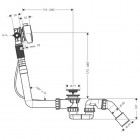 Hansgrohe Exafill S wylewka wannowa z odpływem i przelewem
