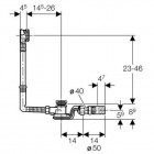 Geberit Push Control zestaw wannowo-przelewowy do wanien