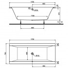 Koło Clarissa wanna prostokątna 170x75 cm