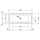 Duravit D-Code wanna prostokątna 180x80 cm do zabudowy