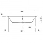 Duravit D-Code wanna prostokątna 180x80 cm do zabudowy