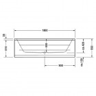 Duravit D-Code wanna prostokątna 180x80 cm do zabudowy