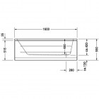 Duravit D-Code wanna prostokątna 160x70 cm do zabudowy