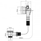 Vicario przelew wannowy z napełnianiem Art.260/1151