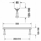 Duravit nogi do wanien i brodzików o długości powyżej 1000 mm