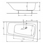 Koło Split wanna asymetryczna 160x90 cm prawa