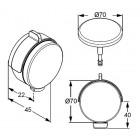 Kludi Rotexa zestaw odpływowo-przelewowy 718260500