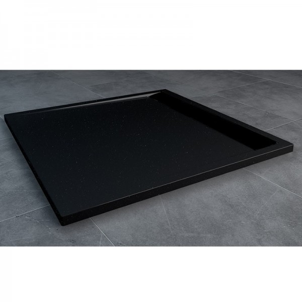 Sanswiss Ila brodzik kwadratowy 80x80 cm czarny granit WIQ08006154