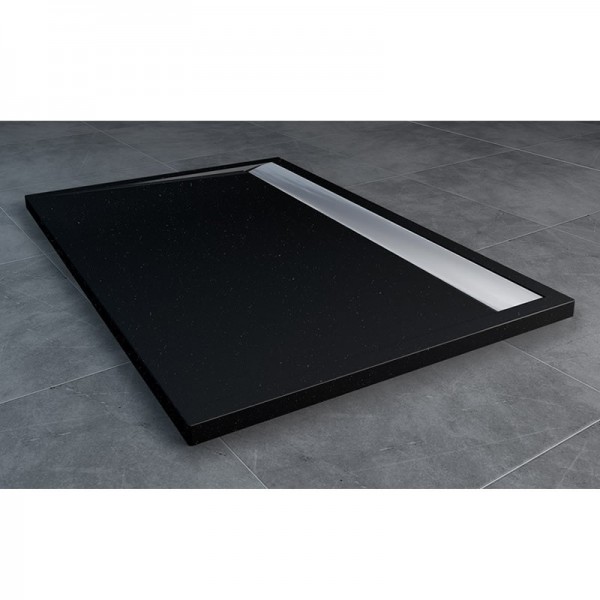 Sanswiss Ila brodzik prostokątny 80x90 cm czarny granit WIA8009050154