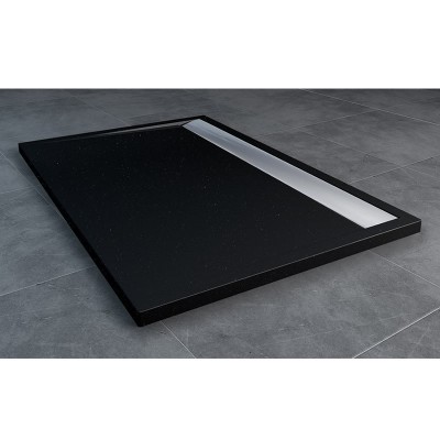 Sanswiss Ila brodzik prostokątny 90x120 cm czarny granit WIA9012050154