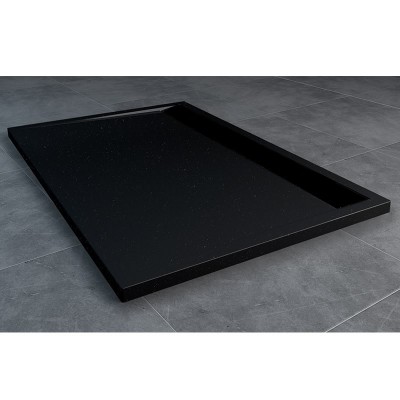 Sanswiss Ila brodzik prostokątny 90x110 cm czarny granit WIA9011006154