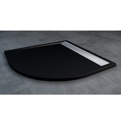 Sanswiss Ila brodzik półokrągły 90x90 cm czarny granit WIR5509050154