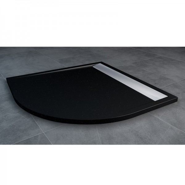 Sanswiss Ila brodzik półokrągły 100x100 cm czarny granit WIR5510050154