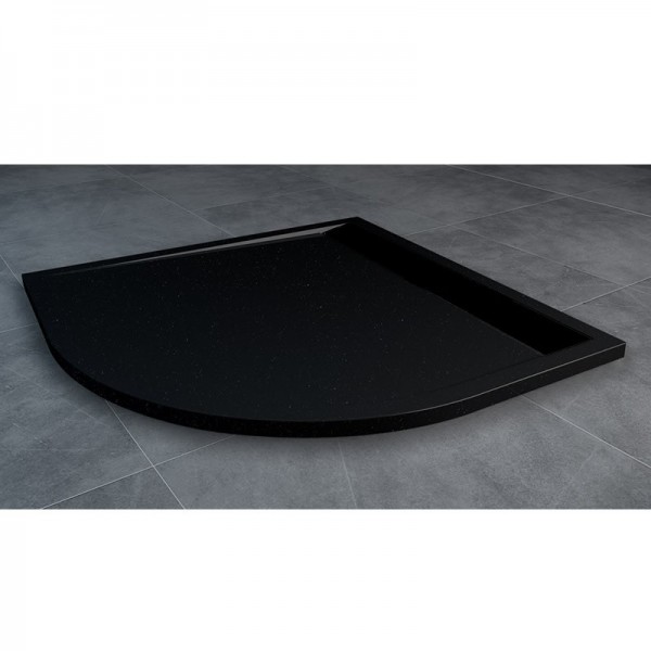 Sanswiss Ila brodzik półokrągły 80x80 cm czarny granit WIR5508006154