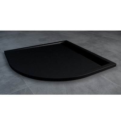Sanswiss Ila brodzik półokrągły 90x90 cm czarny granit WIR5509006154