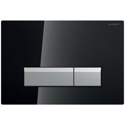 Geberit Sigma 40 przycisk spłukujący do WC z odciągiem szkło czarne 115600SJ1