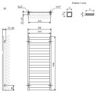 Terma Vivo grzejnik 1150x500 mm zasilanie C.O. czarny soft SX