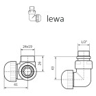 Terma zawór trójosiowy termostatyczny lewy czarny mat