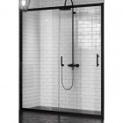 Novellini Zephyros 2P drzwi do wnęki rozsuwane 115 cm czarne