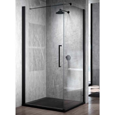 Novellini Young 2.0 G+F kabina kwadratowa 90x90 cm czarna