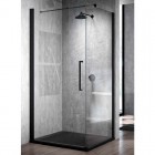 Novellini Young 2.0 G+F kabina kwadratowa 90x90 cm czarna
