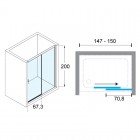 Novellini Opera 2PH drzwi do wnęki rozsuwane 150 cm prawe czarne