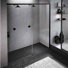 Novellini Opera 2PH drzwi do wnęki rozsuwane 180 cm prawe czarne